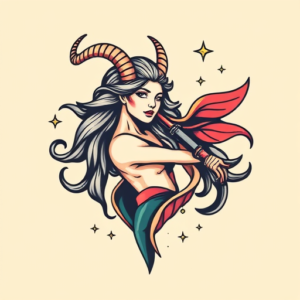 Retro 90S Virgo Tattoo