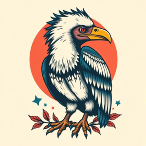 Retro 90S Vulture Tattoo