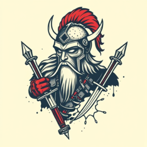 Retro 90S Warrior Tattoo