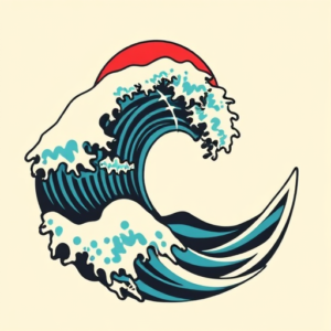 Retro 90S Wave Tattoo