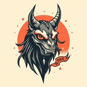 Retro 90S Wendigo Tattoo