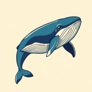 Retro 90S Whale Tattoo