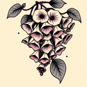 Retro 90S Wisteria Tattoo