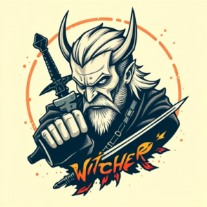 Retro 90S Witcher Tattoo