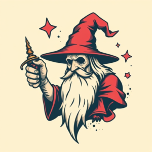 Retro 90S Wizard Tattoo