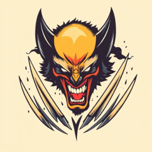 Retro 90S Wolverine Tattoo