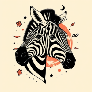 Retro 90S Zebra Tattoo