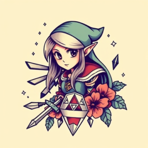 Retro 90S Zelda Tattoo