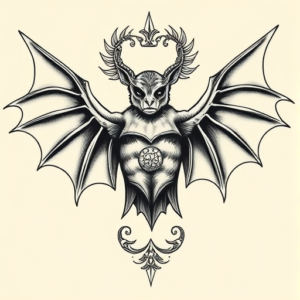 Roman Bat Tattoo