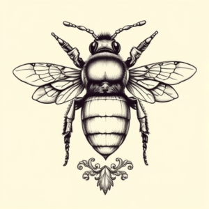 Roman Bee Tattoo