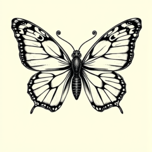 Roman Butterfly Tattoo