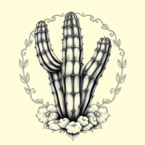 Roman Cactus Tattoo