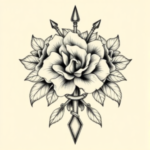 Roman Carnation Tattoo