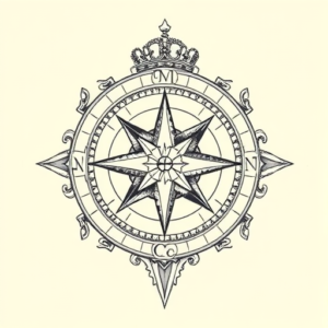 Roman Compass Tattoo