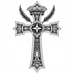 Roman Cross Tattoo
