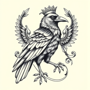 Roman Crow Tattoo