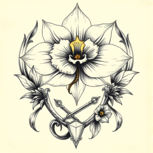 Roman Daffodil Tattoo