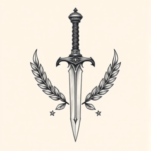 Roman Dagger Tattoo