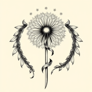 Roman Dandelion Tattoo