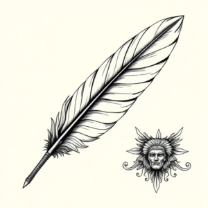 Roman Feather Tattoo