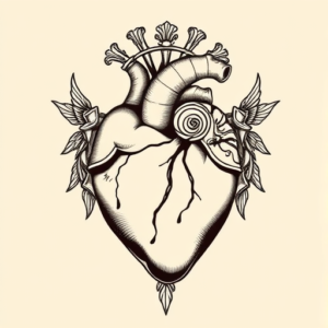 Roman Heart Tattoo
