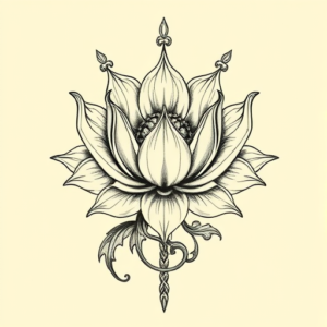 Roman Lotus Tattoo