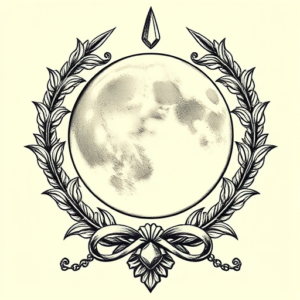Roman Moon Tattoo