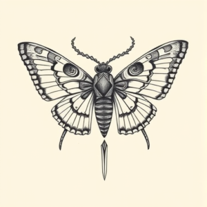 Roman Moth Tattoo