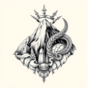 Roman Mountain Tattoo