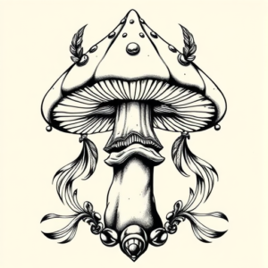 Roman Mushroom Tattoo