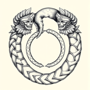 Roman Ouroboros Tattoo