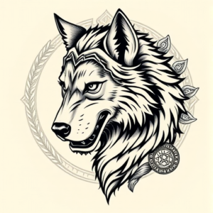 Roman Wolf Tattoo