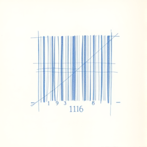Rough Blue Pencil Sketch Barcode Tattoo