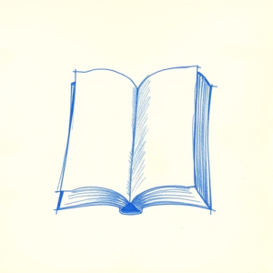 Rough Blue Pencil Sketch Book Tattoo