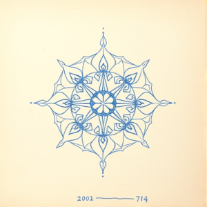 Rough Blue Pencil Sketch Chakra Tattoo