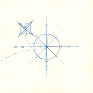 Rough Blue Pencil Sketch Coordinates Tattoo