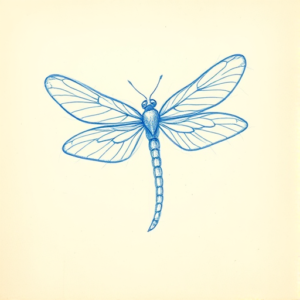 Rough Blue Pencil Sketch Firefly Tattoo