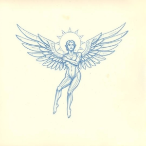 Rough Blue Pencil Sketch Icarus Tattoo