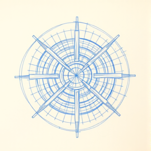 Rough Blue Pencil Sketch Labyrinth Tattoo