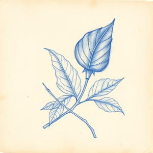 Rough Blue Pencil Sketch Nature Tattoo