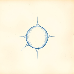 Rough Blue Pencil Sketch Pearl Tattoo