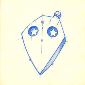 Rough Blue Pencil Sketch Planchette Tattoo
