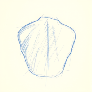 Rough Blue Pencil Sketch Shellback Tattoo