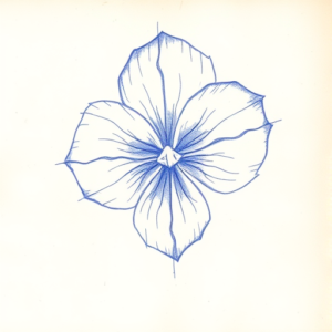 Rough Blue Pencil Sketch Violet Tattoo