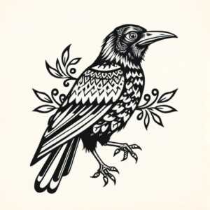 Samoan Crow Tattoo