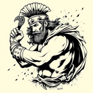 Samson Achilles Tattoo