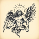 Samson Angel Tattoo