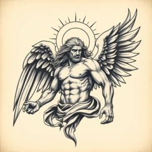 Samson Angel Tattoo