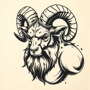 Samson Aries Tattoo