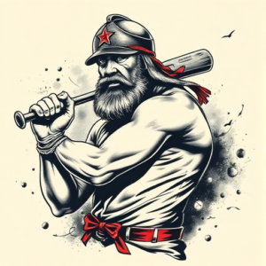 Samson Baseball Tattoo